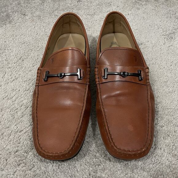 TOD’S Gommino Horsebit Driving Loafers Men’s Size 11 Brown Leather Slip On Shoes main image 4